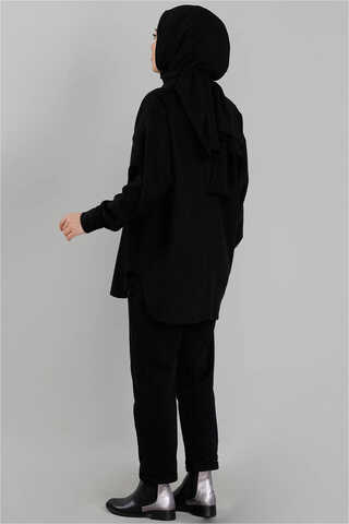 Plain Lumberjack Shirt Black - 4