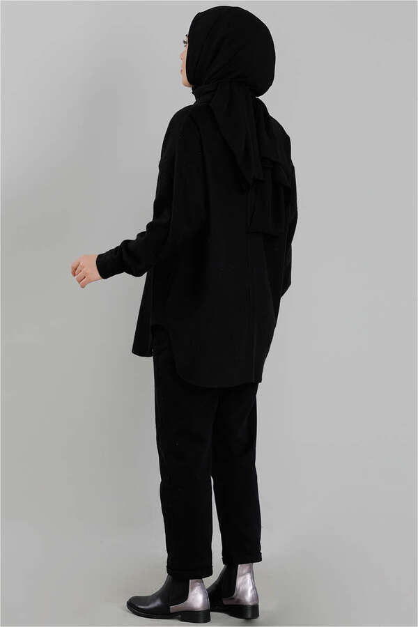 Plain Lumberjack Shirt Black - 4