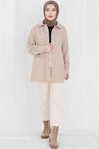 Plain Lumberjack Shirt Mink - 2