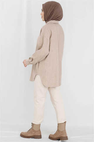 Plain Lumberjack Shirt Mink - 4