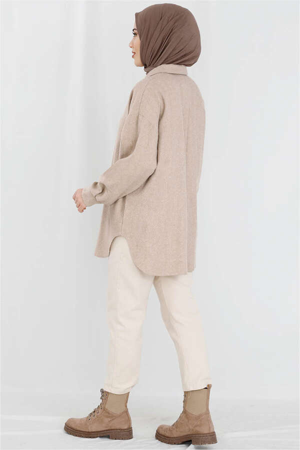 Plain Lumberjack Shirt Mink - 4