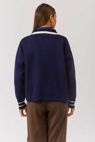 Plain Polo Sweater Navy - 12