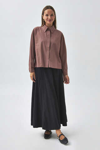 Pleated Collar Shirt Dusty Rose - 2