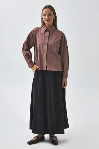 Pleated Collar Shirt Dusty Rose - 3