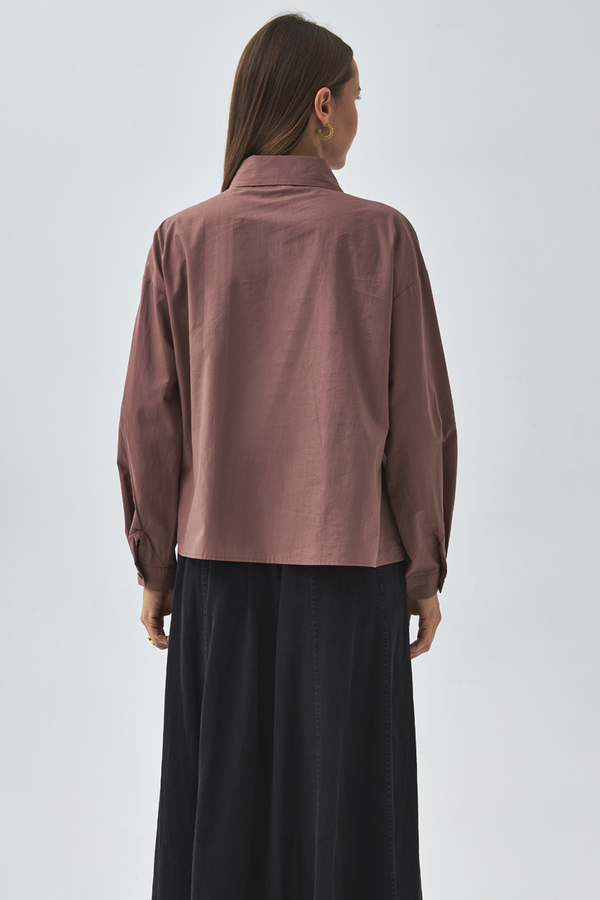 Pleated Collar Shirt Dusty Rose - 9