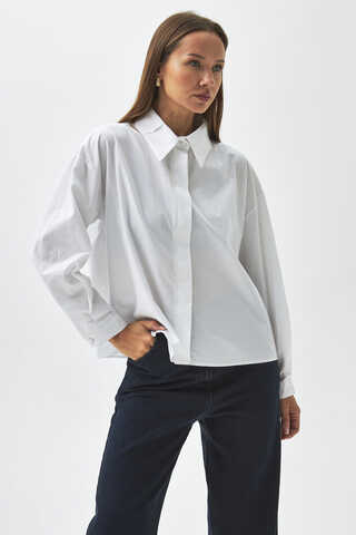 Pleated Collar Shirt White - 12