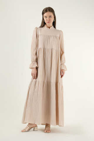 Pleated Dress Mink - 1