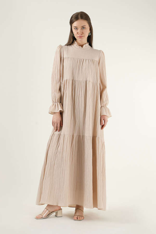 Pleated Dress Mink - 1