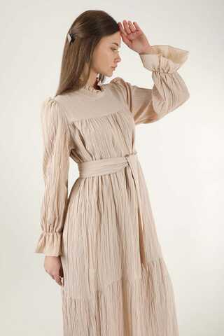 Pleated Dress Mink - 2