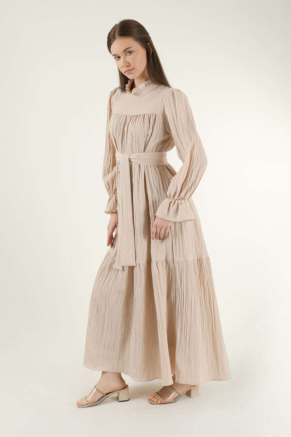 Pleated Dress Mink - 3