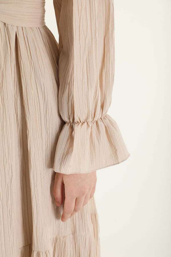 Pleated Dress Mink - 4