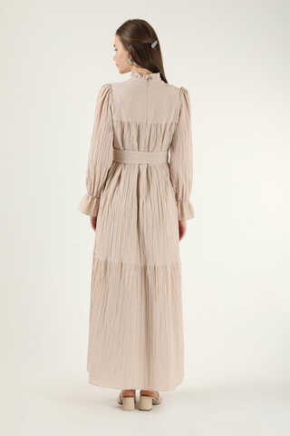 Pleated Dress Mink - 5