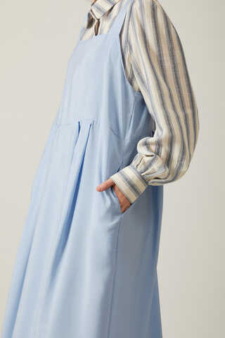 Pleated Modal Pinafore Baby Blue  - 6