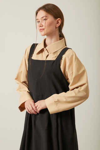 Pleated Modal Pinafore Black - 11