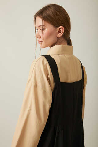 Pleated Modal Pinafore Black - 9