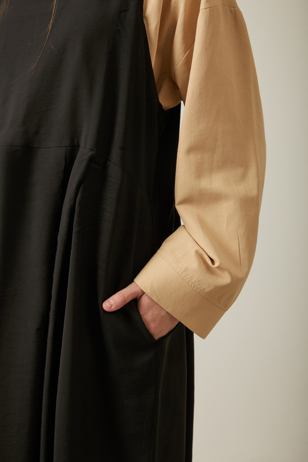 Pleated Modal Pinafore Black - 6