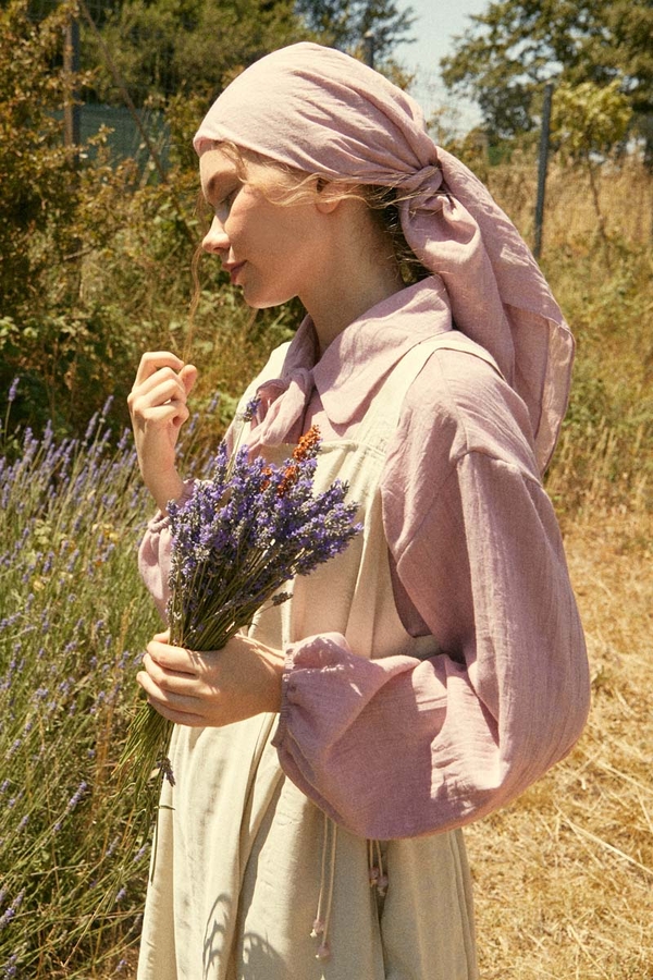 Pleated Modal Pinafore Stone - 22