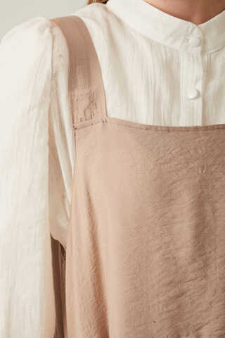 Pleated Modal Pinafore Vizon - 2