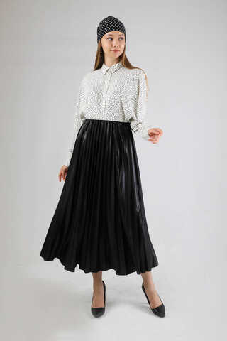 Pleated Skirt Black - 1