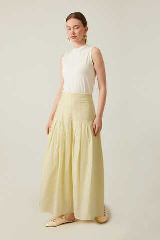 Pleated Skirt Butter Yellow - 7