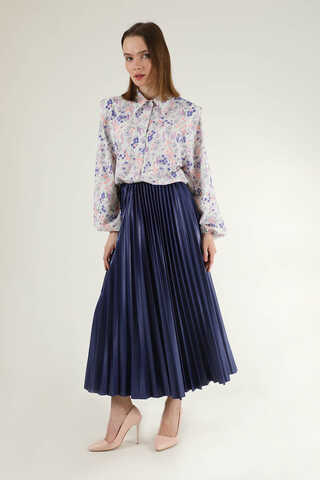 Pleated Skirt Saks - 3
