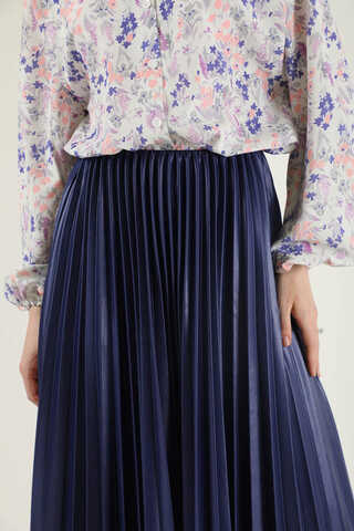Pleated Skirt Saks - 4