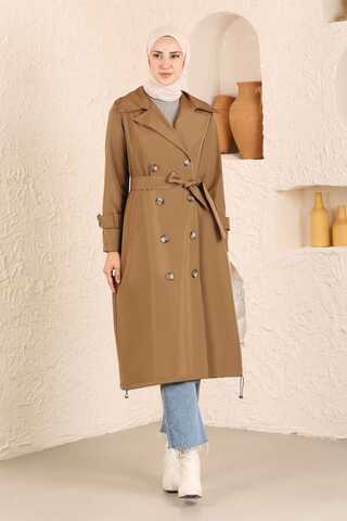 Pleated Skirt Trench Tan - 1