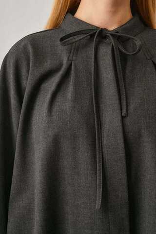 Pleated Stitch Shirt Anthracite - 4