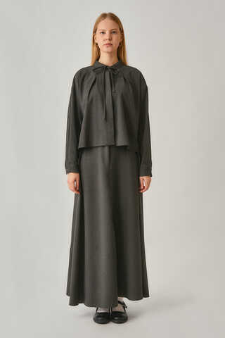 Pleated Stitch Shirt Anthracite - 2