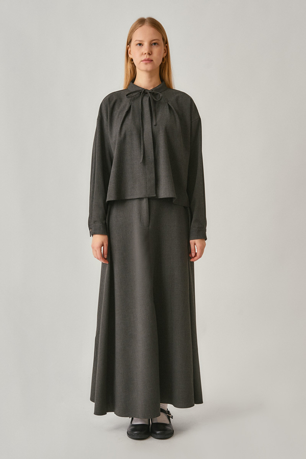 Pleated Stitch Shirt Anthracite - 2