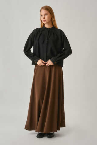 Pleated Stitch Shirt Black - 5