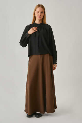 Pleated Stitch Shirt Black - 4