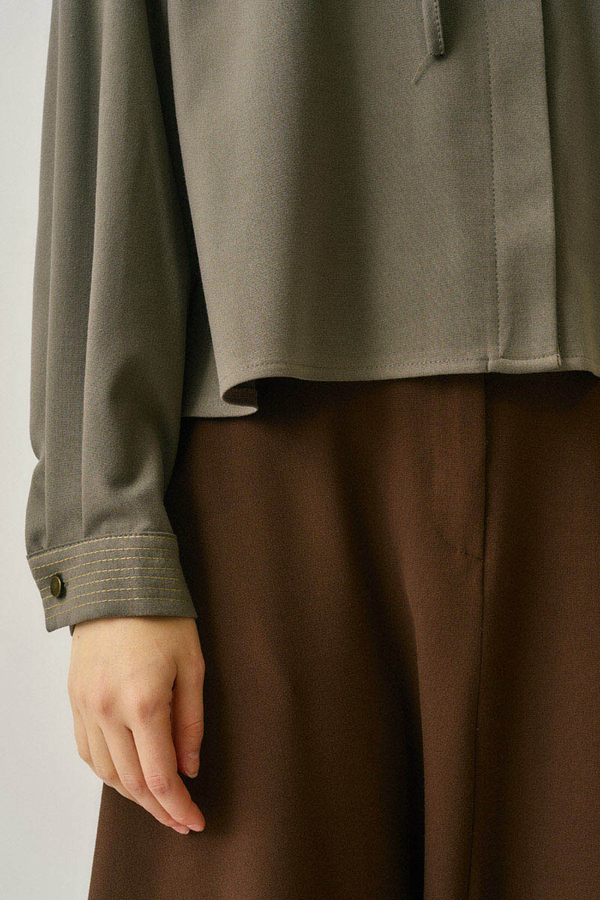 Pleated Stitch Shirt Sage Green - 7