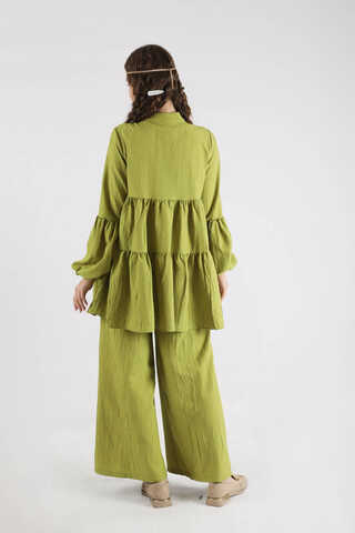 Pleated Tunic Set Oil Green - 6