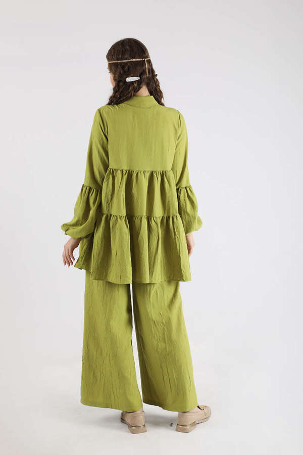 Pleated Tunic Set Oil Green - 6
