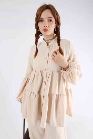 Pleated Tunic Set Stone - 4