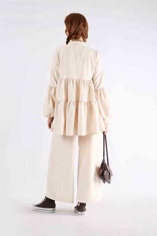 Pleated Tunic Set Stone - 6