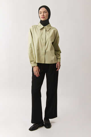 Pleated Waistband Trousers Black - 2