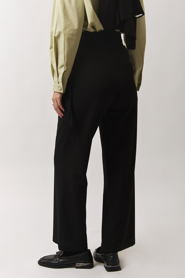 Pleated Waistband Trousers Black - 6