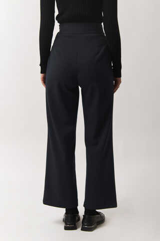 Pleated Waistband Trousers Navy Blue - 7