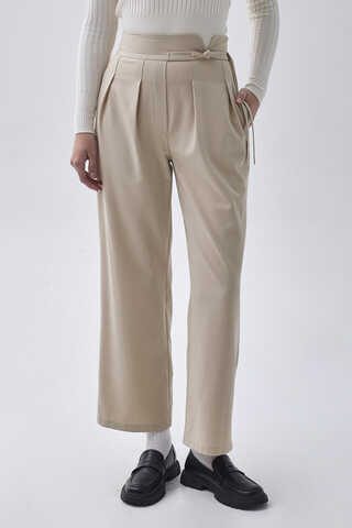 Pleated Waistband Trousers Stone - 6