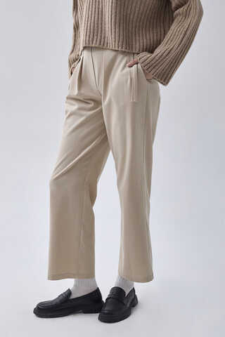 Pleated Waistband Trousers Stone - 2
