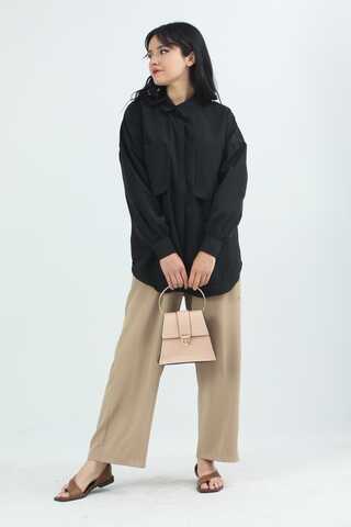 Pocket Oversized Shirt Black - 2