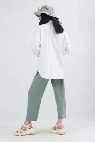Pocket Oversized Shirt White - 6