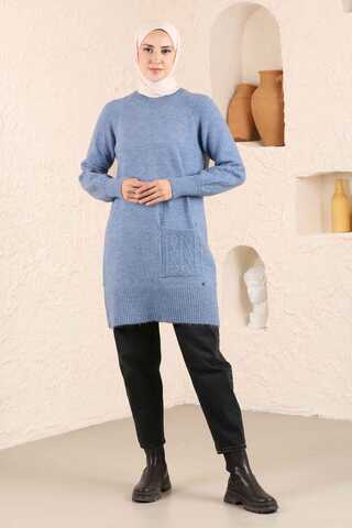 Pocket Sweater Blue - 1