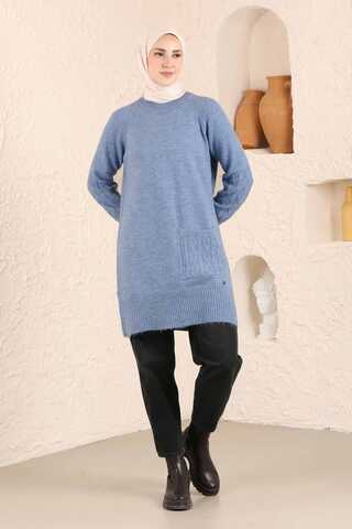 Pocket Sweater Blue - 2