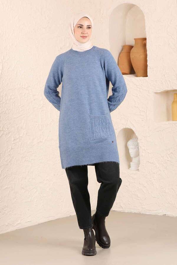 Pocket Sweater Blue - 2
