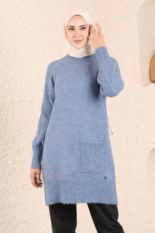 Pocket Sweater Blue - 3