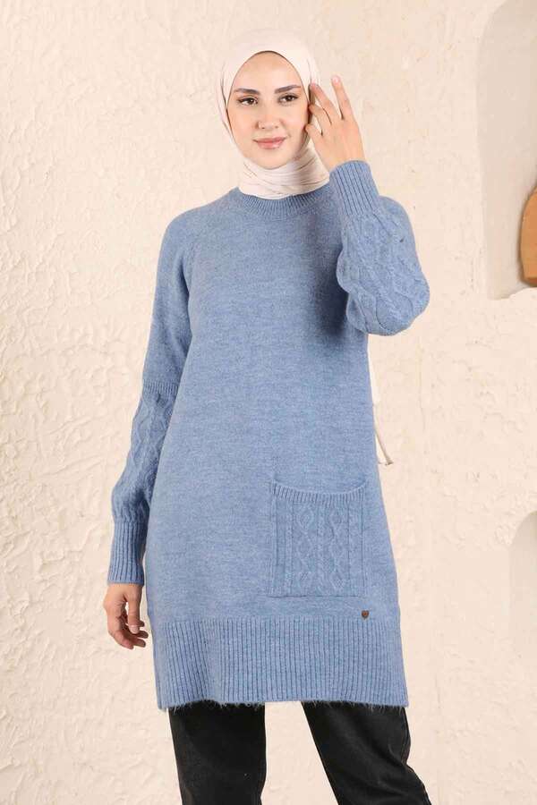 Pocket Sweater Blue - 3