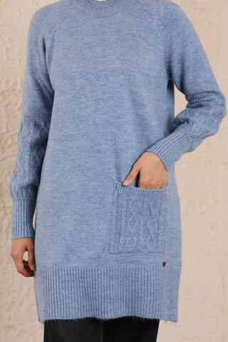 Pocket Sweater Blue - 4